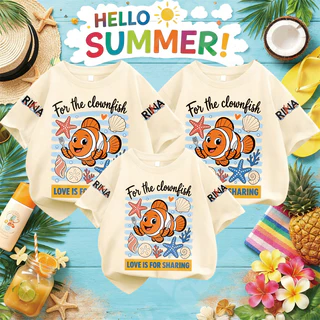 🔥พร้อมส่ง&COD🔥RINASTUDIO🔥 เสื้อยืดคอกลมลายกุ้งมังกรและอาหารทะเล ชุดครอบครัวสไตล์ซัมเมอร์ ใส่ได้ทั้งผู้ใหญ่และเด็กY530#14