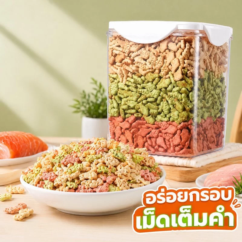 ขนมแมว ฟรีซดราย คุกกี้แมว ลูกแมว ย่อยง่าย ดูดซึมง่าย อาหารว่างแมว ขนมสัตว์เลี้ยง แมวอ้วน