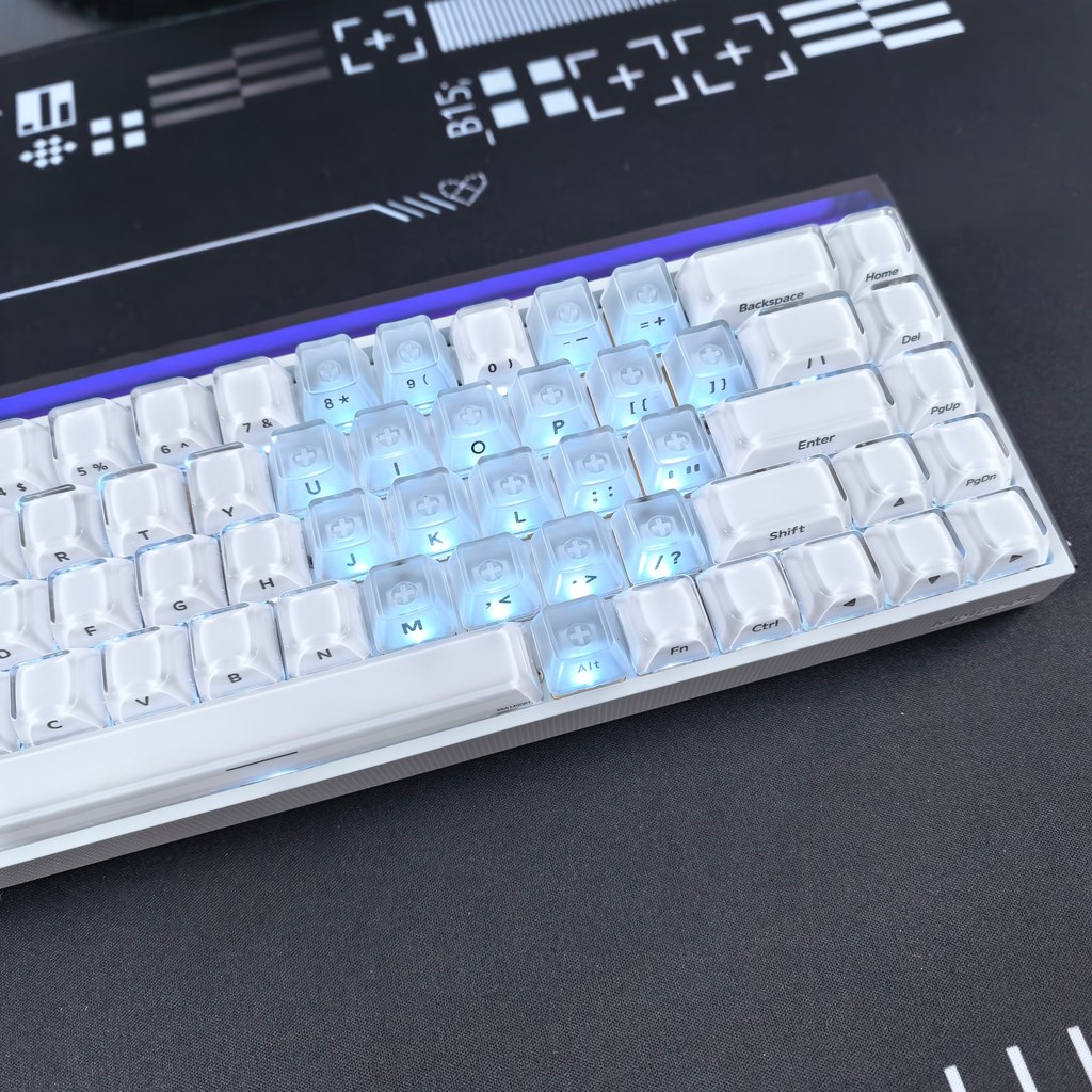 XVX Crystal Jelly 2.0 Fighting Fog ปุ่มกดหัวใจโปร่งใสเหมาะสําหรับ EV63 จาก Ace68 ATKRS6 made68