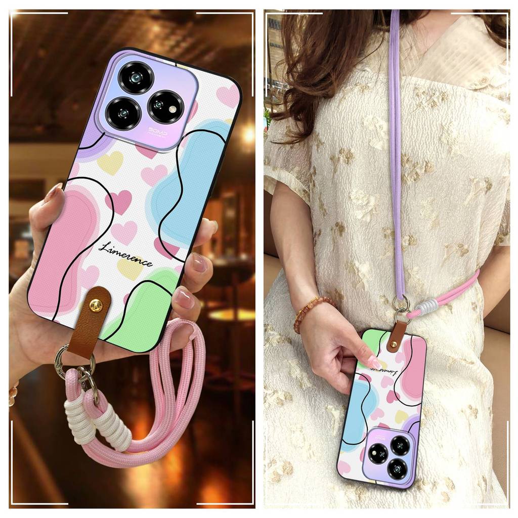 กันกระแทกกันน้ําเคสโทรศัพท์สําหรับ ZTE Blade V60 ออกแบบ/Axon 60 Lite เส้นทแยงมุมป้องกัน Lanyard สร้อ