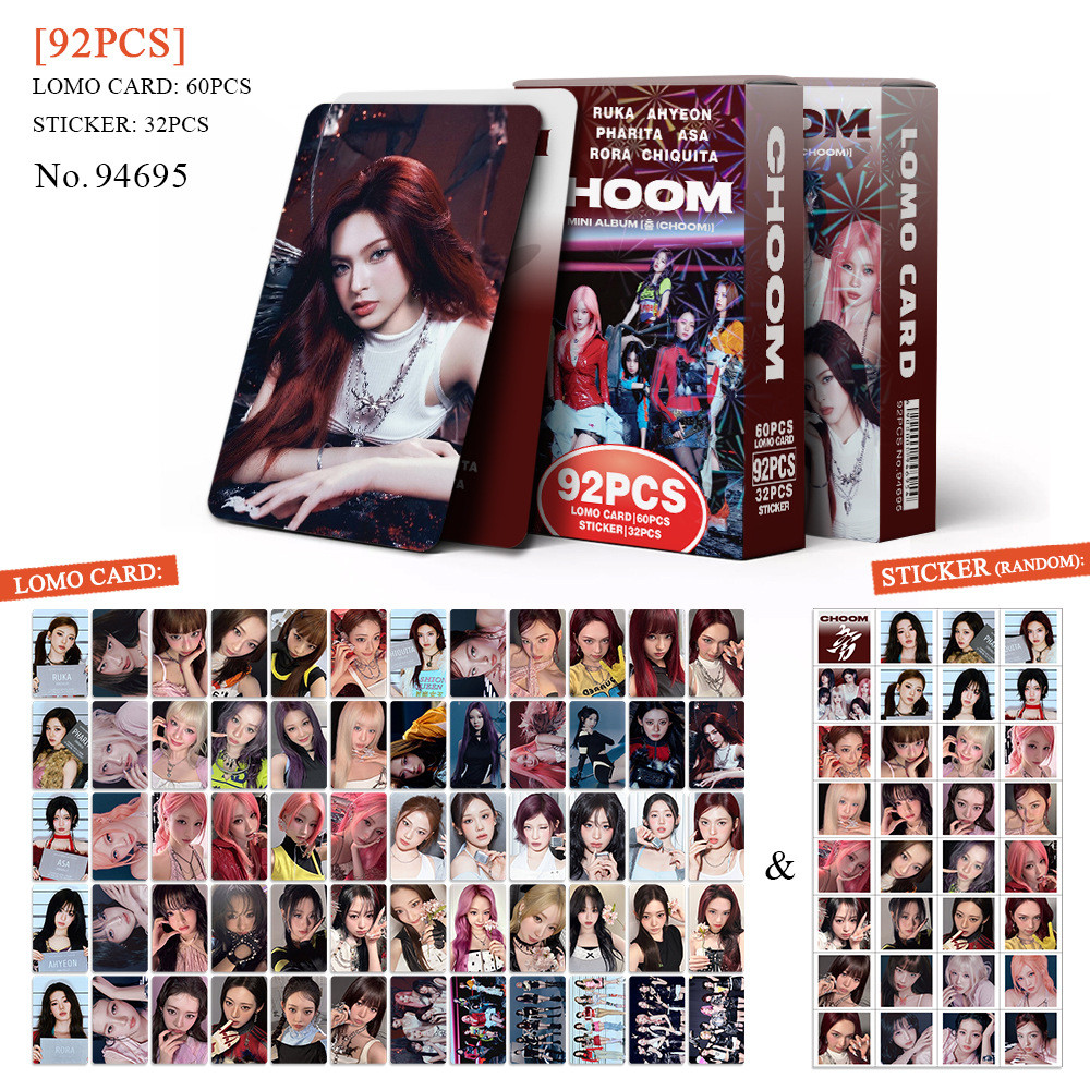 55 ชิ้น BM FANCLUB HELLO MONSTIEZ MONSTERS CHOOM การ์ด Lomo DRIP Love In My Heart BABYMONS7ER Photocards AHYEON Asa Chiquita Parita Haram Rora Ruka โปสการ์ด HT