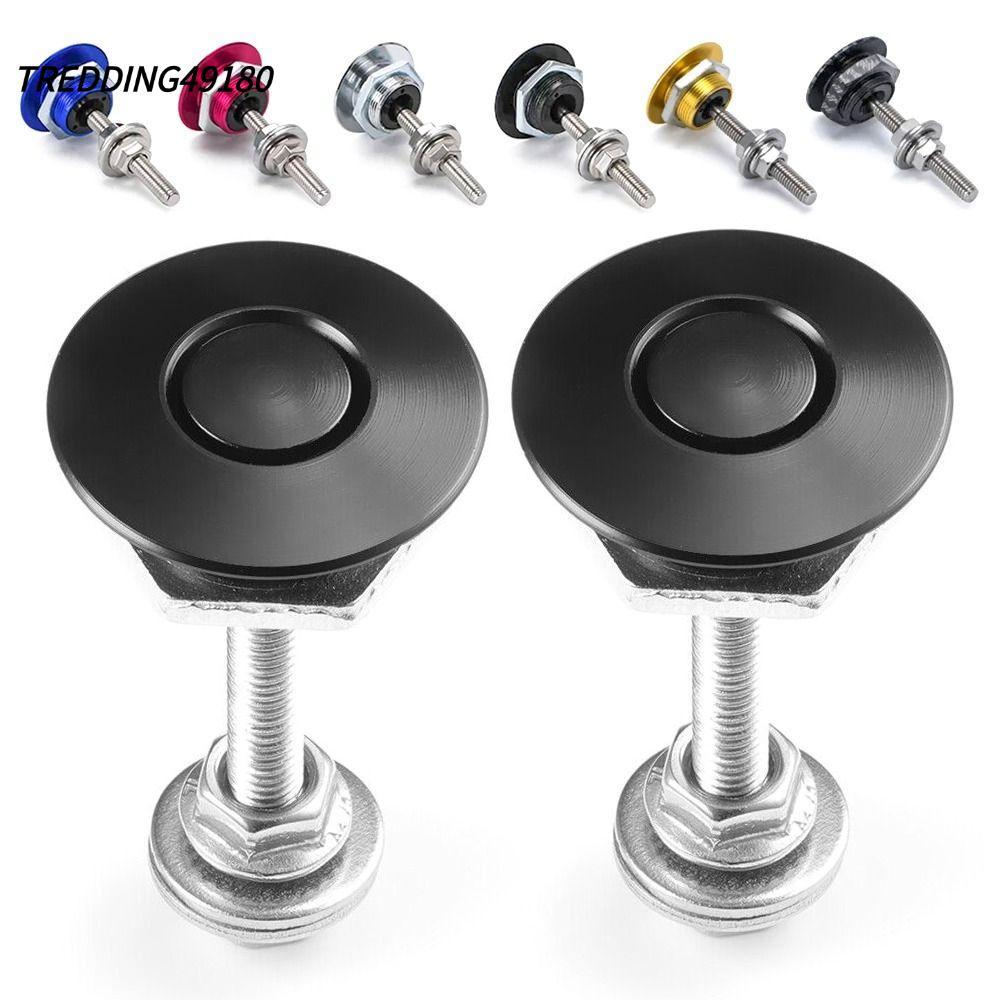 TREDDING49180 1 ชิ้นปุ่มกด, คลิปสลักอลูมิเนียมกันชนหน้า Hood Pin, Quick Release Body Kit อุปกรณ์เสริมในรถยนต์เครื่องยนต์ Bonnet ล็อค