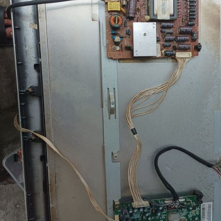 MESIN 1 ชุด MB MAINBOR MAINBOAR เมนบอร์ด PSU POWER SUPPLY SUPLI SUPLAY REGULATOR TV POLYTRON PLD 24D