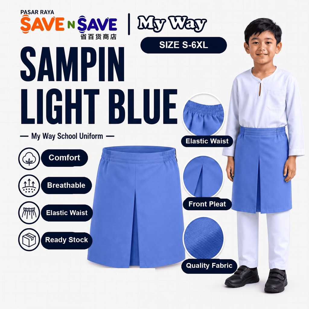 Sampin School Blue Liquid Slipper Cloth School Sampin Blue