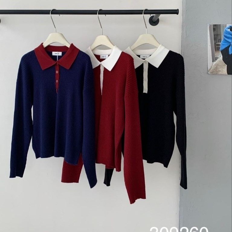 [LC] ONE-K 309260 เสื้อสเวตเตอร์ลําลองถัก