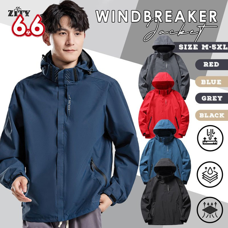 เสื้อแขนยาว Men Jacket เสื้อแจ็คเก็ตผู้ชายกันลม สำหรับเดินป่า น้ำหนักเบา ระบายอากาศดีเยี่ยมCOD
