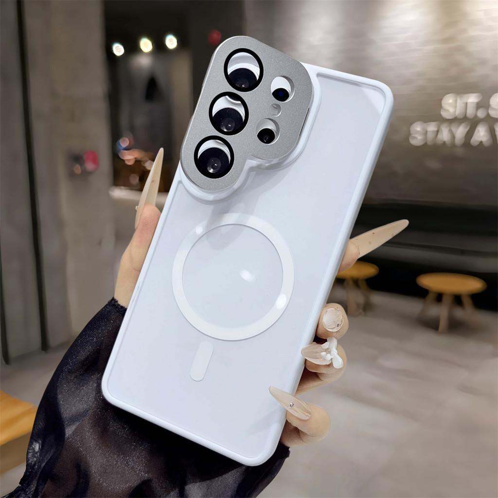 SAMSUNG ป้องกันกล้องพลิกเลนส์ยึดเคสโทรศัพท์สําหรับSamsung Galaxy S23 S24 S25 S26 Ultra S26 + Plus S26 Magnetic Hard Pcปลอกกันกระแทก