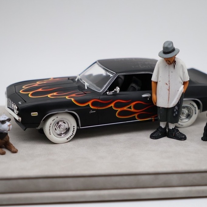 Johnny Lightning Johnny 1/24 รถโมเดล Out of Print Car 1969 Chevrolet Camaro Z28 รุ่นซ่อนล้อสีขาว Lig