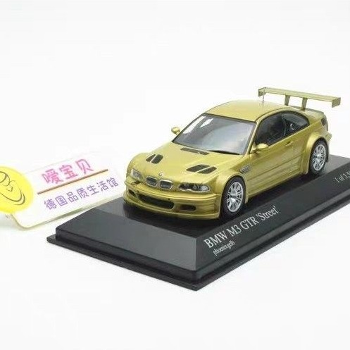 [Orphan] BMW M3 GTR Street Car Version 1/43 Mini Cut Metal Model Golden Yellow E46 Mini Cut ผลิต, BM