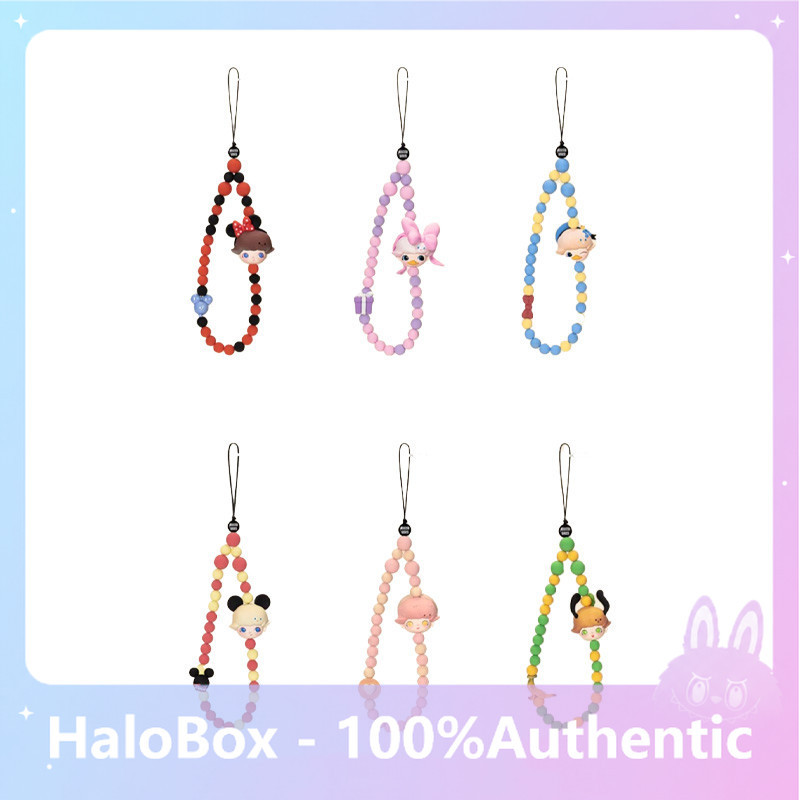 POPMART DIMOO WORLD x Disney Series โทรศัพท์มือถือ Lanyard Mystery Box เครื่องประดับของแท้