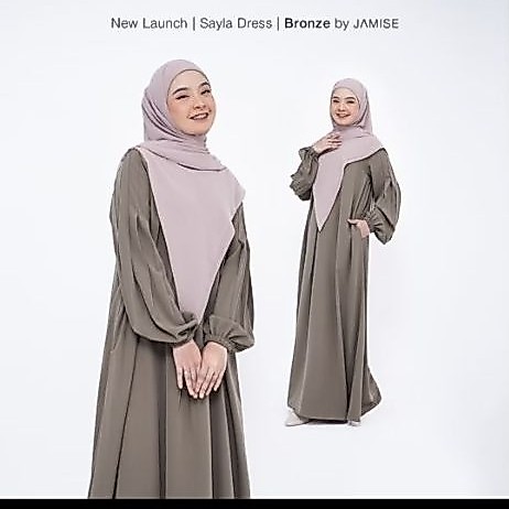 ใหม่! - JAMISE SYARI - SAYLA DRESS - BRONZE S