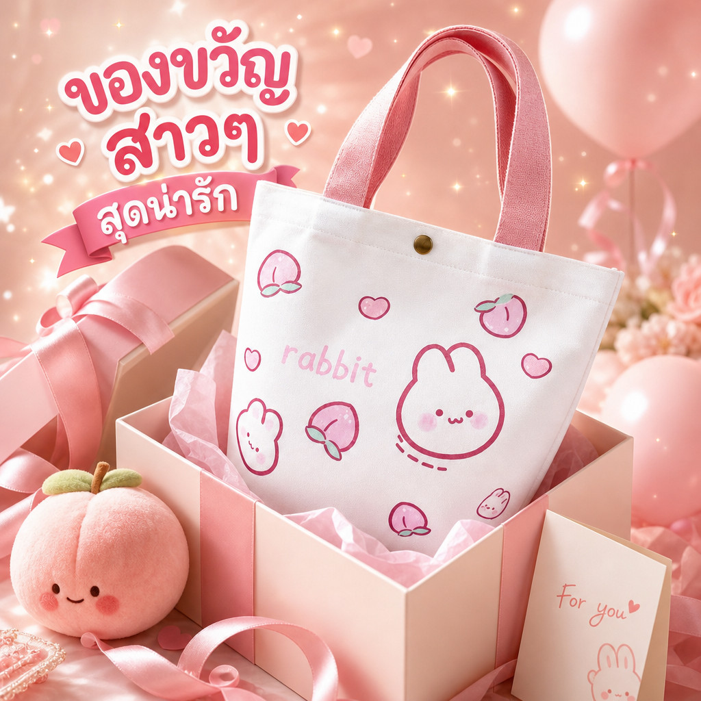 Lovely_Snoopy กระเป๋าถือ เหมาะสำหรับหลากหลายสถานการณ์ สาวน้อยสีชมพู