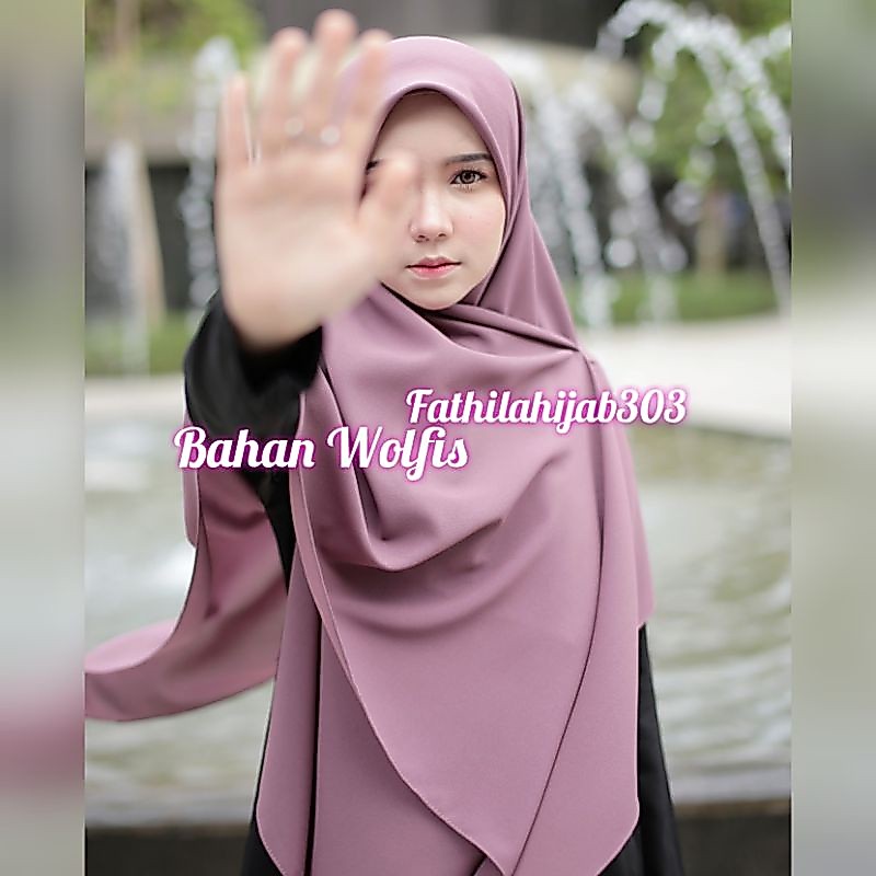 WOLFIS HIJAB SQUARE SYARI HIJAB 130X130 เกรดพรีเมี่ยม A WOLFIS MATERIAL 58 Grammage PART II 354