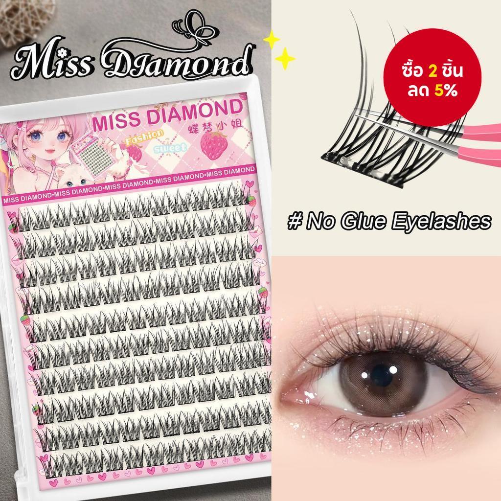Self-Adhesive กาวฟรี Cluster Lashes 100-120 Clusters อะนิเมะคอสเพลย์สไตล์ Lazy Lash ใช้งานง่าย
