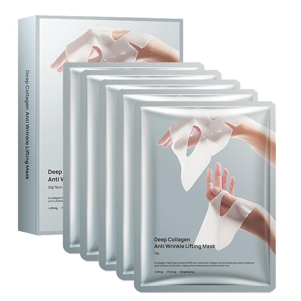 Deep Collagen Anti-Wrinkle Lifting Overnight Mask, มาสก์แผ่นผิวหน้าพร้อมคอลลาเจนที่มีโมเลกุลต่ําสําห