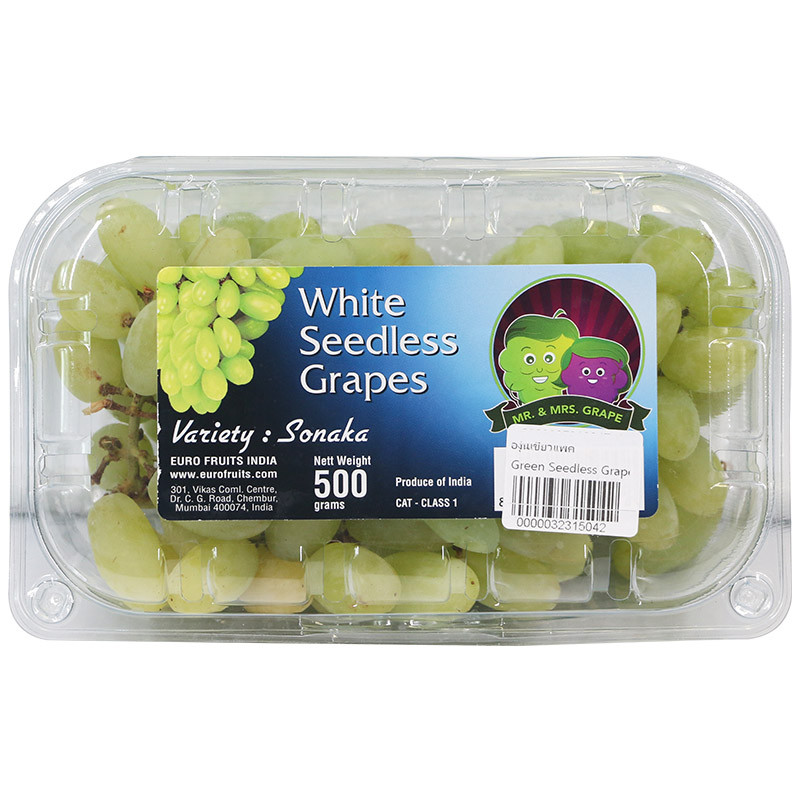องุ่นเขียวไม่มีเมล็ดแพค Green Seedless Grape Pack [หมายเลขบาร์โค้ด 0000032315042 ]