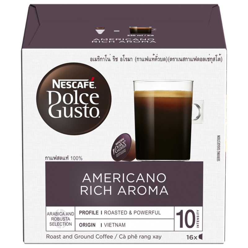 เนสกาแฟดอลเช่กุสโต้กาแฟคั่วบดอเมริกาโน่ริชอโรมา 16แคปซูล 128 ก NescafeDolce AmericanoRich128g [8934804031026 ] ราคาถูก Shopee Lazada