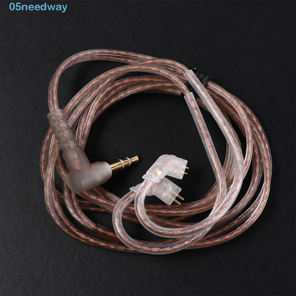 NEEDWAY 2Pin สายหูฟังสําหรับ KZ ZEX B/C Pin 2Pin สาย Twisted สายอัพเกรด High-Purity ZS10 หูฟังลวด