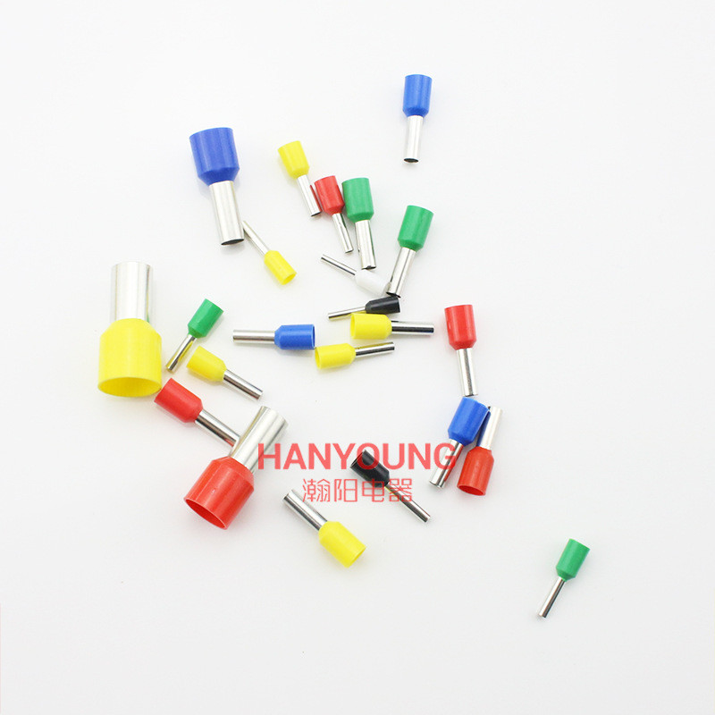 VE0508 E7508 E1008 E1508 E2508 ประเภทหลอด Pin Type Cold Press Terminal ทองแดงลวดหูจมูก