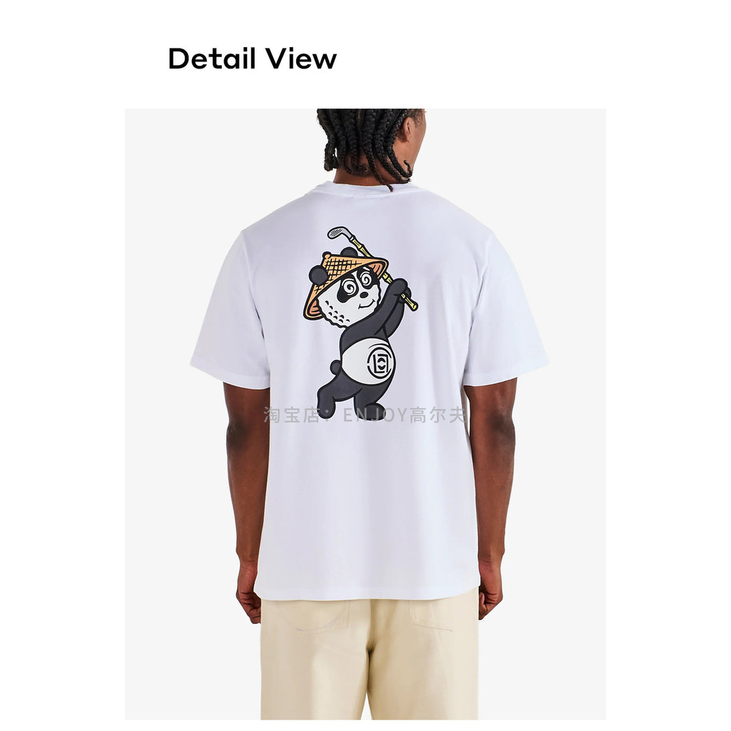 Readystocko branded Golf เสื้อยืดคอกลมแขนสั้นผู้ชาย Panda Print 100% Cotton Comfort Beauty Edition