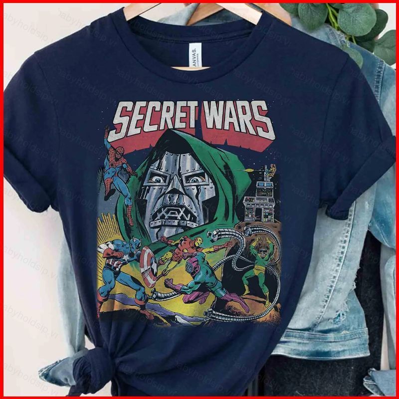 BS1 Avengers doomsday Secret Wars Comics เสื้อยืด Tee Doctor Doom Spider-Man Iron Man Heroes SB1