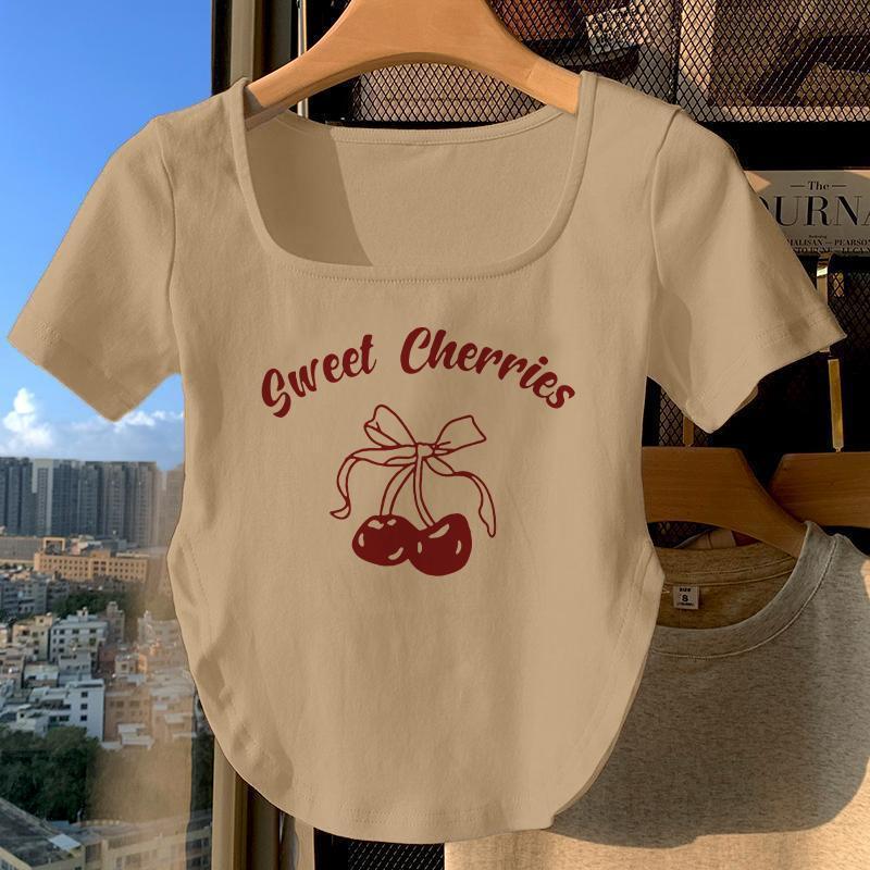 ผู้หญิงเสื้อยืด เสื้อลำลองคอกว้าง เสื้อแหวกเอวสุดเซ็กซี่ เสื้อผู้หญิงสีพื้น แมทช์ง่าย ผ้านุ่ม ผ้าดีใส่สบาย เหมาะกับอากาศ