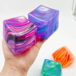 NeeDoh Maltose ของเล่นบรรเทาความเครียด Cube Sensory Fidget ของเล่นช้า Rebound นุ่มและข้าวเหนียวที่เต็มไปด้วยเจลยืดหยุ่น Ice Cube บรรเทาความวิตกกังวล