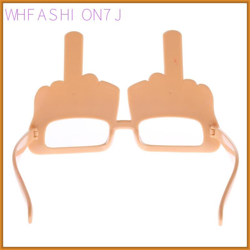 [whfashion7j] ความแปลกใหม่ Flip the Bird Gesture Trick คอสเพลย์ปาร์ตี้แต่งตัวแว่นตาตา
