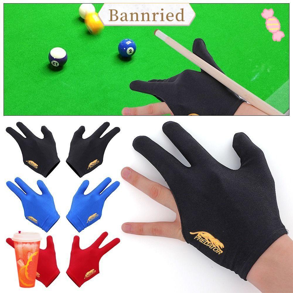 BANNRIEDSG ถุงมือสนุ๊กเกอร์, ถุงมือบิลเลียดสแปนเด็กซ์กันลื่น, ระบายอากาศได้ยืดหยุ่นสามนิ้วเปิดถุงมือสามนิ้วผู้ชายผู้หญิง