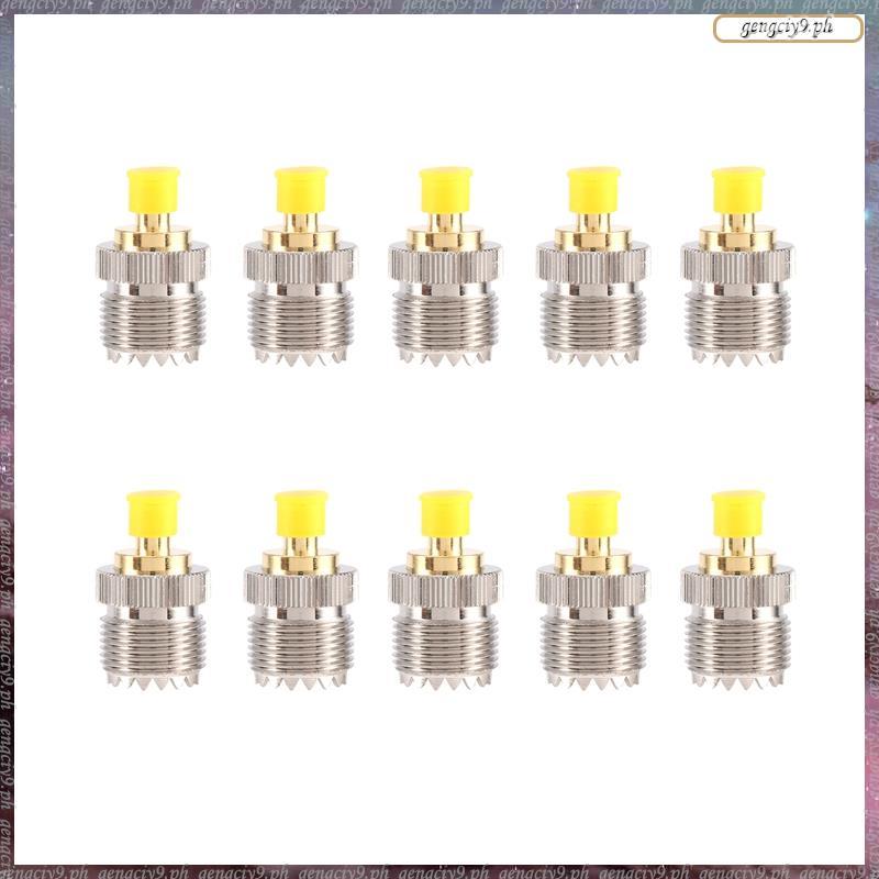 [LR] 10 ชิ้น SMA Female to UHF Female Coaxial Connector อะแดปเตอร์ใหม่ SO-239 SO239 เป็น SMA