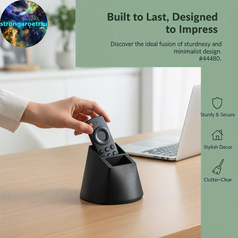 Strongaroetrtu Desktop Remote Organizer พร้อมการออกแบบ Dualpartment สําหรับพื้นที่ทีวีที่ปราศจาก Clu