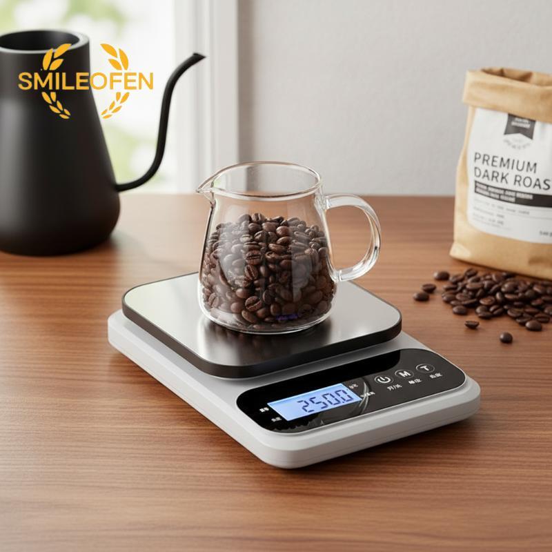 [Smileofen] 10kg Kitchen Scales Baking Gram Weight Scales จอแสดงผล LCD ชาร์จอิเล็กทรอนิกส์ขนาดตาราง 