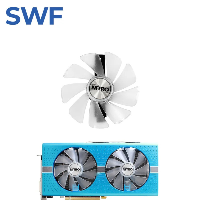 *95MM CF1015H12D RX580 RX590 พัดลมระบายความร้อนสําหรับ Sapphire RX 470 480 570 580 590 NITRO Special