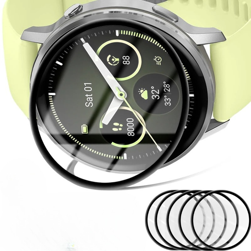 สําหรับ Garmin Vivomove Venu แนวโน้มกีฬา 6 5 4 4S 3 3S 2S 2 Plus เทรนเนอร์เพลง 45 มม.41 มม.ป้องกันหน้าจอ 3D ครอบคลุมนาฬิกาฟิล์ม Anti-scratch Smartwatch ป้องกัน