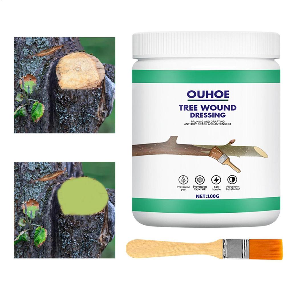 Tree Sealer หลังจากตัด 100g ธรรมชาติป้องกันวางผลไม้ซีลต้นไม้ Grafting Wax สําหรับ Bark สําหรับเสียหาย Bark beqaxth