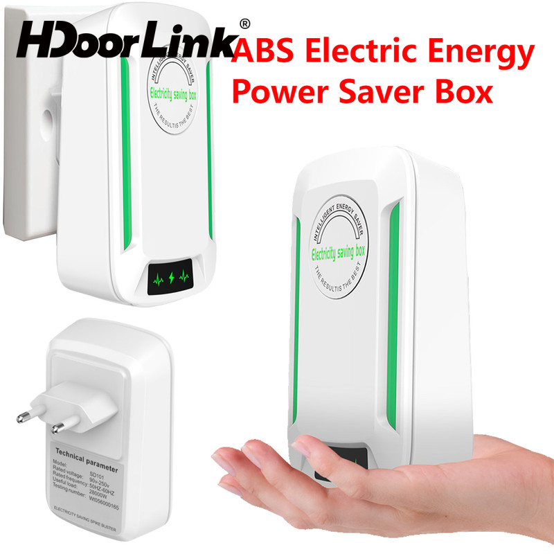HdoorLink ปลั๊กประหยัดพลังงานไฟฟ้า Power Saver US/UK/EU 90-250V ปลั๊กประหยัดพลังงานในครัวเรือน