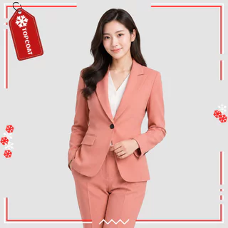 สูททำงานสลิมฟิตเข้ารูปสวย (Slim Fit) กระดุมเม็ดเดียว