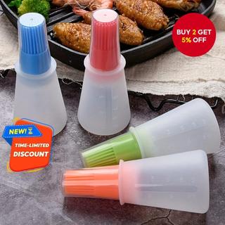 Silicone Coated Barbecue Brush with Oil Bottle - Non-Shedding, High-Temperature Resistant Baking Brush