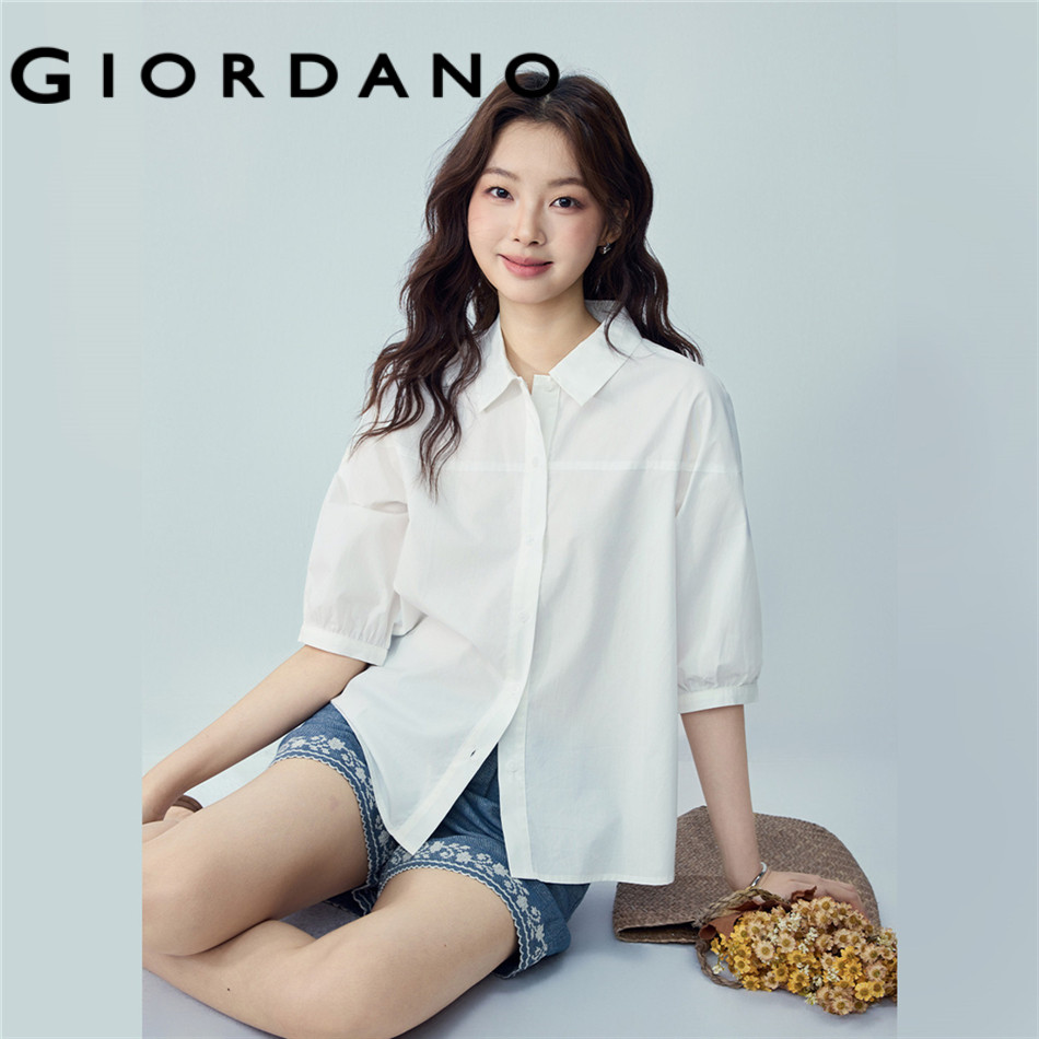 GIORDANO WOMEN GIORDANO Women Shirt Pure Cotton 13346402