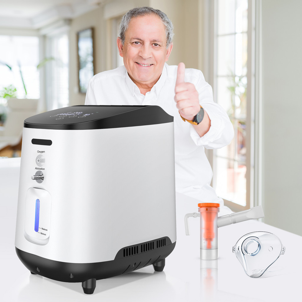 ⚡️จัดส่งในพื้นที่⚡️ Oxygen Concentrator, 1-7L/min เครื่องออกซิเจนแบบพกพาแบบปรับได้สําหรับใช้ในบ้านแล