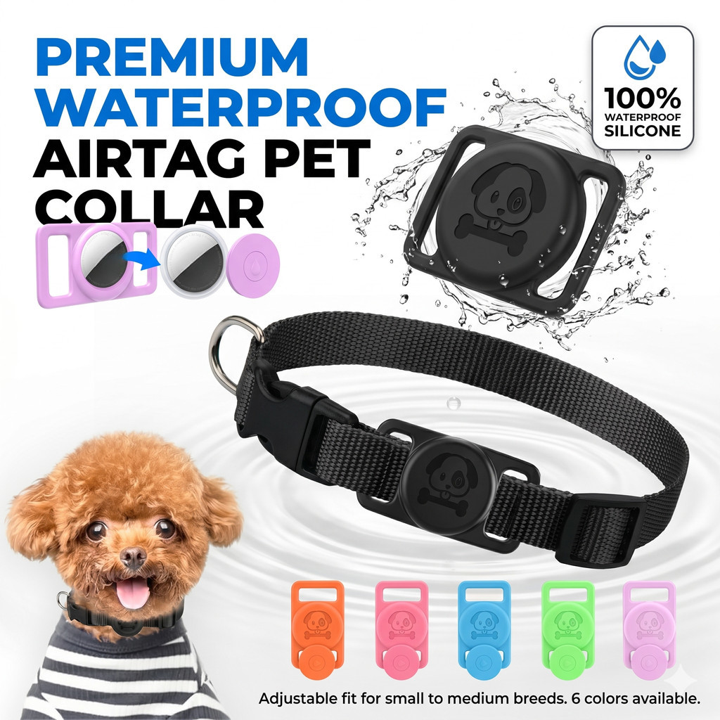 ที่ยึดปลอกคอแมว AirTag ที่ยึด AirTag ซิลิโคน เคสใส่ปลอกคอสุนัข AirTags โซ่ติด GPS อุปกรณ์ค้นหาสิ่งของ อุปกรณ์เสริม เคสป้องกันกันน้ำ IP67 สำหรับที่ยึด AirTag