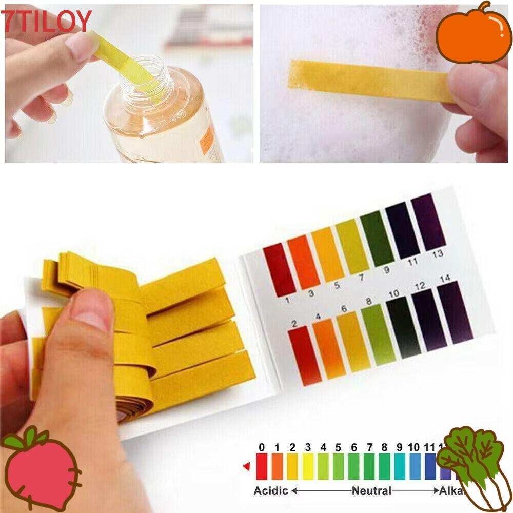 7TILOYSHOP 80 แถบ/แพ็ค Litmus Test Paper, Indicator Paper Acidic อัลคาไลน์ Professional PH Test Stri