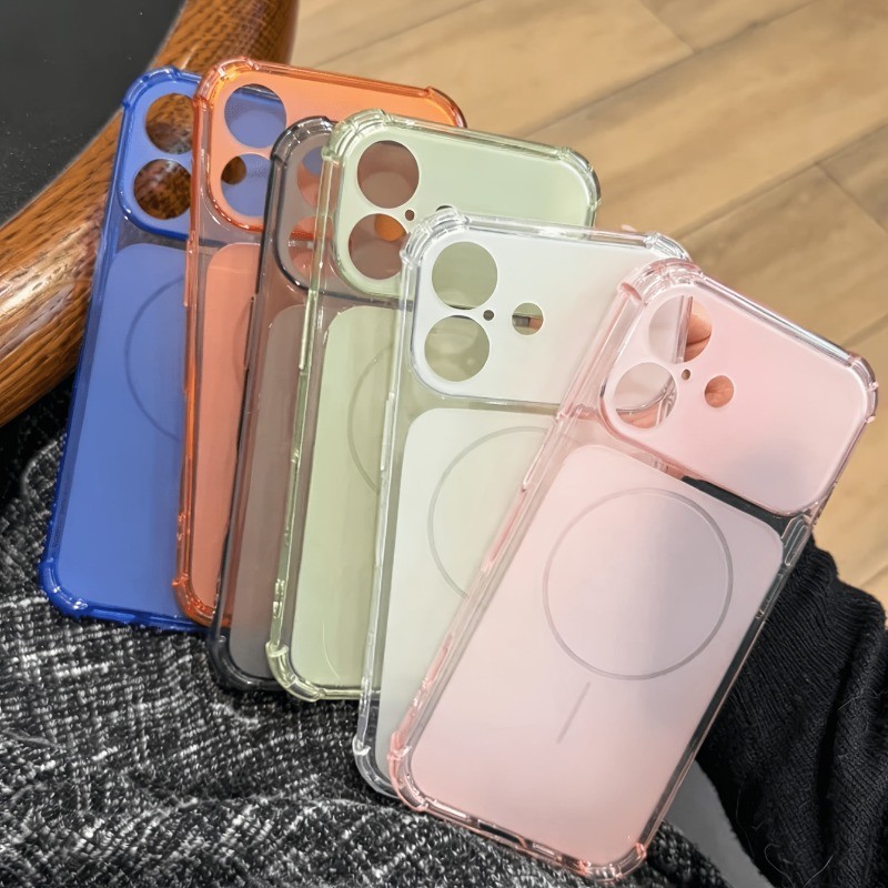 เคสโทรศัพท์โปร่งใสแฟชั่นเสริมการออกแบบมุมเหมาะสําหรับ ไอโฟน17/16/15/14/13/12/11โปรแม็กซ์ เคสโทรศัพท์กันกระแทก
