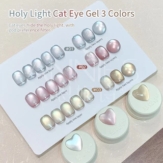 [ANNIES] Holy Light Cats Eye Nail Polish กาวซาตินสีขาวลูกปัดแก้วน้ําเดือดพิเศษสําหรับเล็บตาแมว