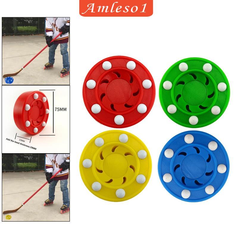 [Amleso1] Roller Hockey Puck, Standard Hockey Puck พร้อมหมุดเลื่อน, Street Hockey Training Practicin