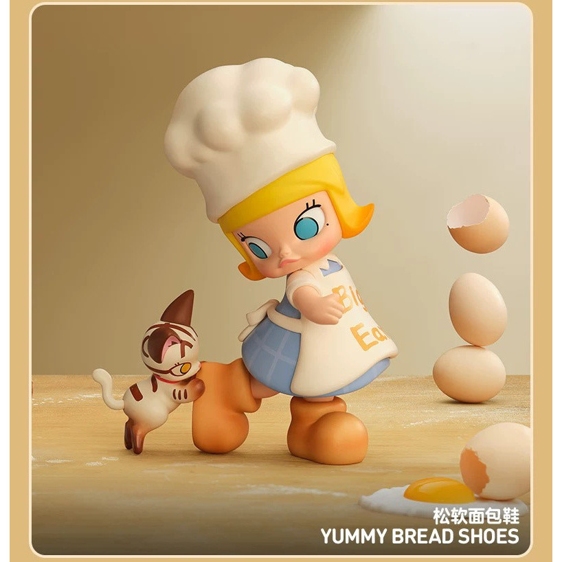 POPMART ของแท้ MOLLY carb lover คนที่รักขนมปัง Series ของเล่นศิลปะ BP1R