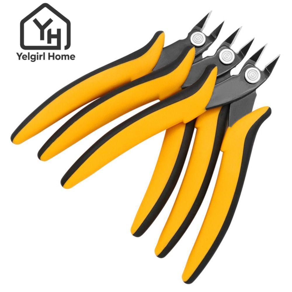 YELGIRLB คีมปากเฉียง, คีมช่างไฟฟ้า Snips ด้านข้างทนต่อการสึกหรอ, เครื่องมือมือคุณภาพสูง Nipper ทนทาน Cable Stripper