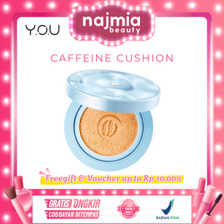 Najmia Ofc [NEW] YOU Caffeine Lift V-Boost Serum Cushion | Caffeine Cushion | SuperStay Velvet Matte Cushion | Cushion Kopi Transferproof Waterproof Smudgeproof | No Oxidize | Oil Control 24H | Medium to Full Coverage | Anti Geser
