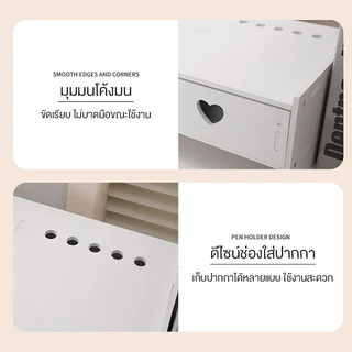 ชั้นวางโน้ตบุ๊ค ที่วางคอมพิวเตอร์ เพิ่มความสูงของจอมอ จัดระเบียบเดสก์ท็อป ชั้นวางของแบบเรียบง่าย ชั้นวางคอมพิวเตอร์