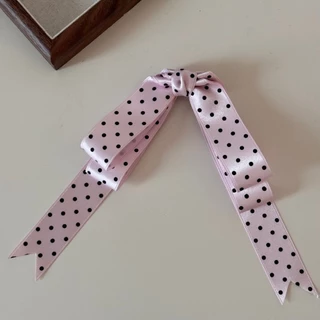 3 ชิ้น ~ บัลเล่ต์สไตล์ Polka Dot Bow Hairpin ด้านหลังหัว Drop Streamer Duckbill คลิปคลิปด้านบน High-End Hairpin Headdress